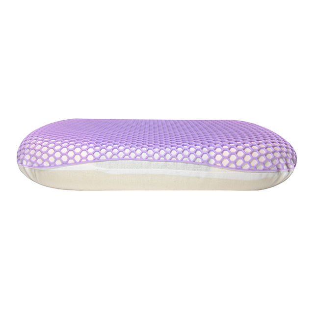 TPE Planets Purple Harmony Kissen zum Schlafen, unterstützendes, elastisches Sechskantgitter mit 100 % weichem Memory-Schaum. Der Kissenkern entlastet